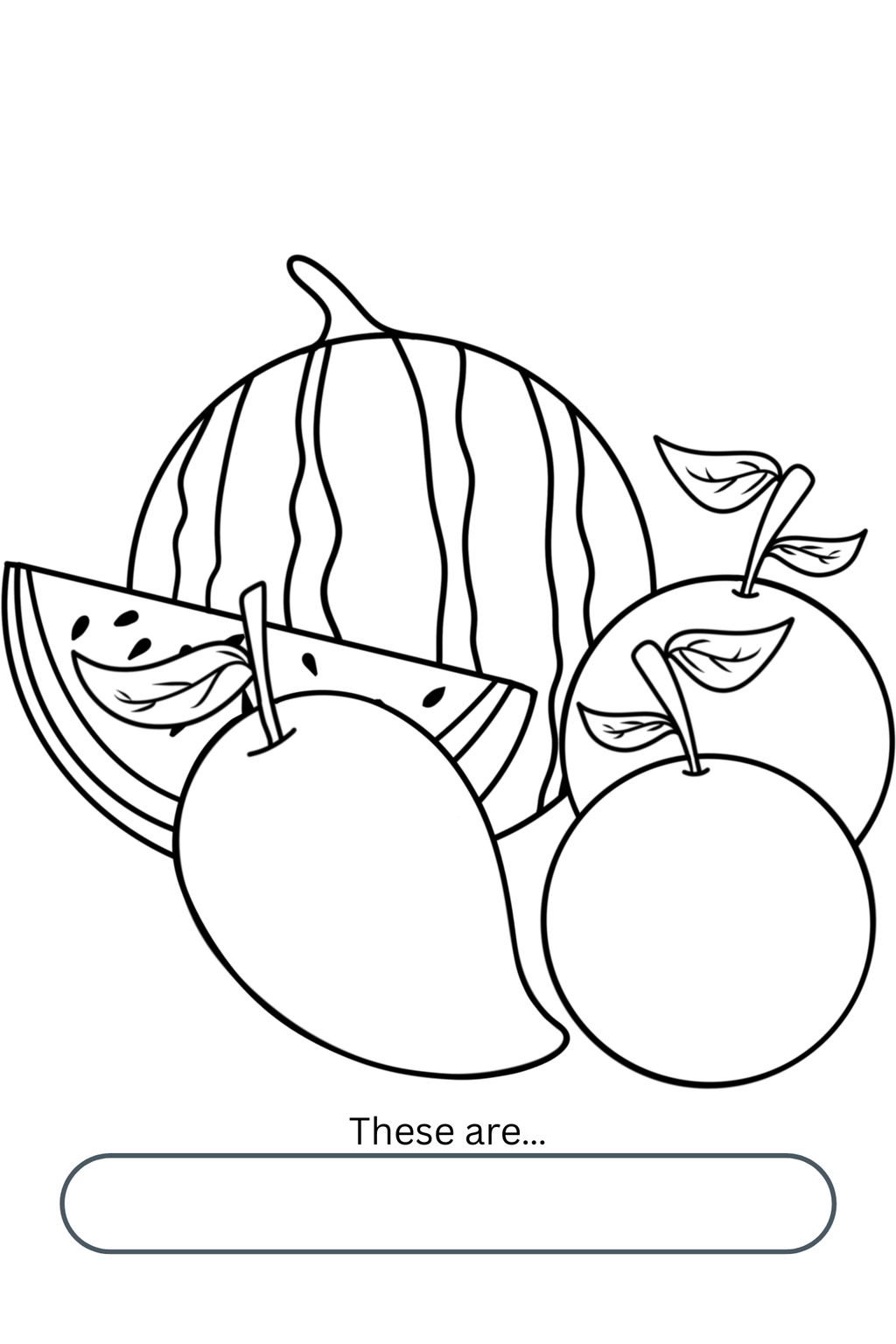 My First Coloring Book: Fruit
