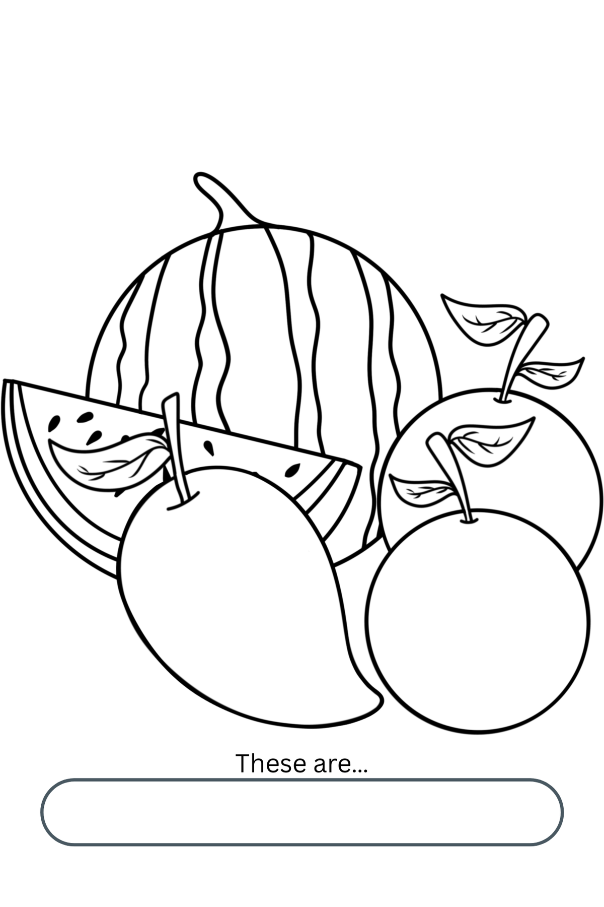 My First Coloring Book: Fruit