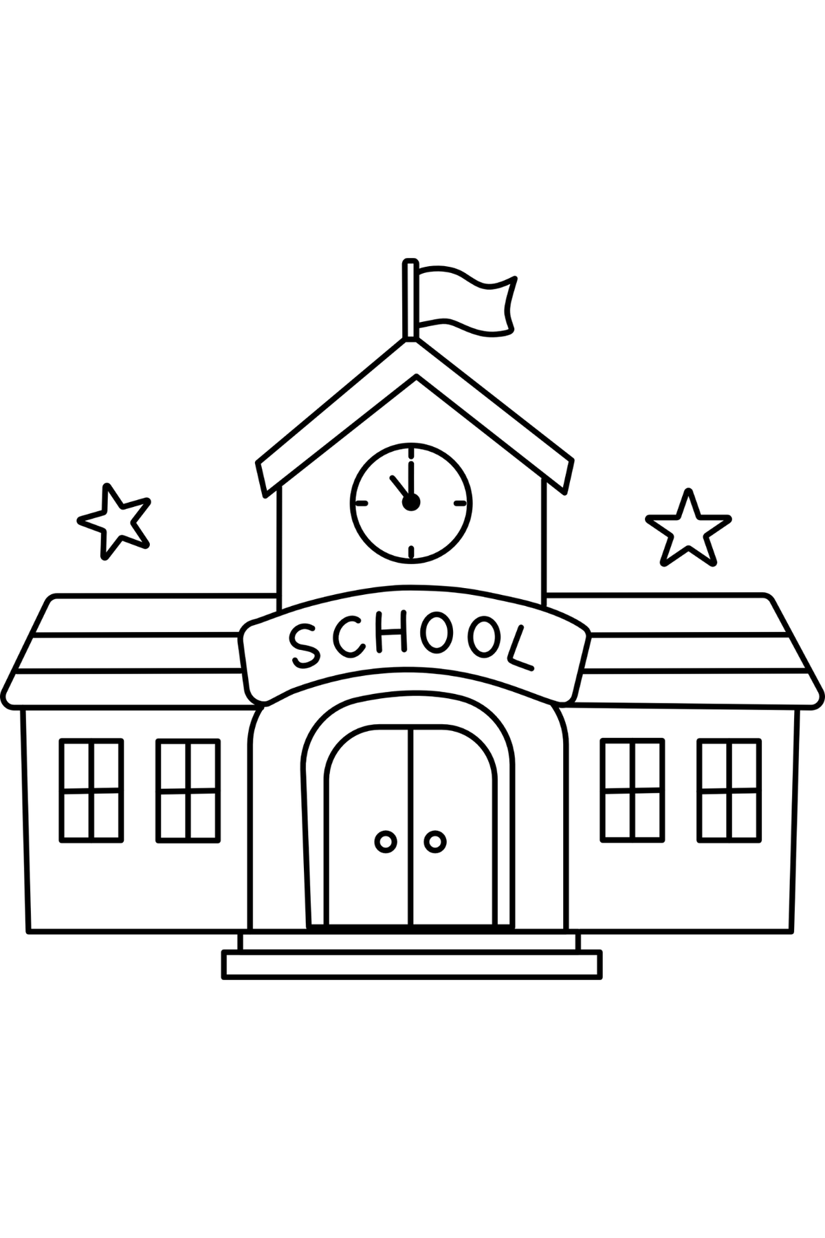 My First Coloring Book: School