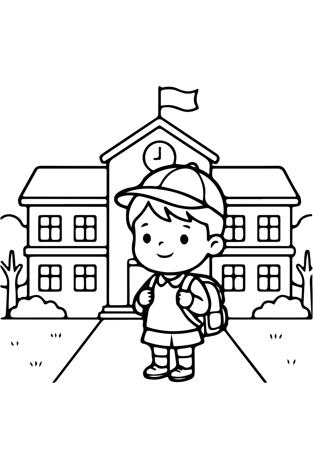 My First Coloring Book: School