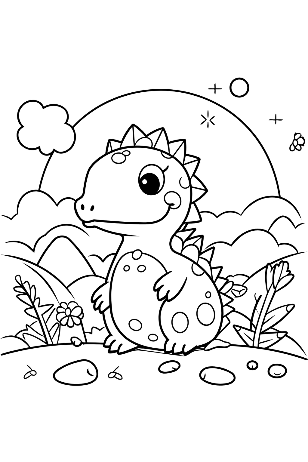 My First Coloring Book: Dinos
