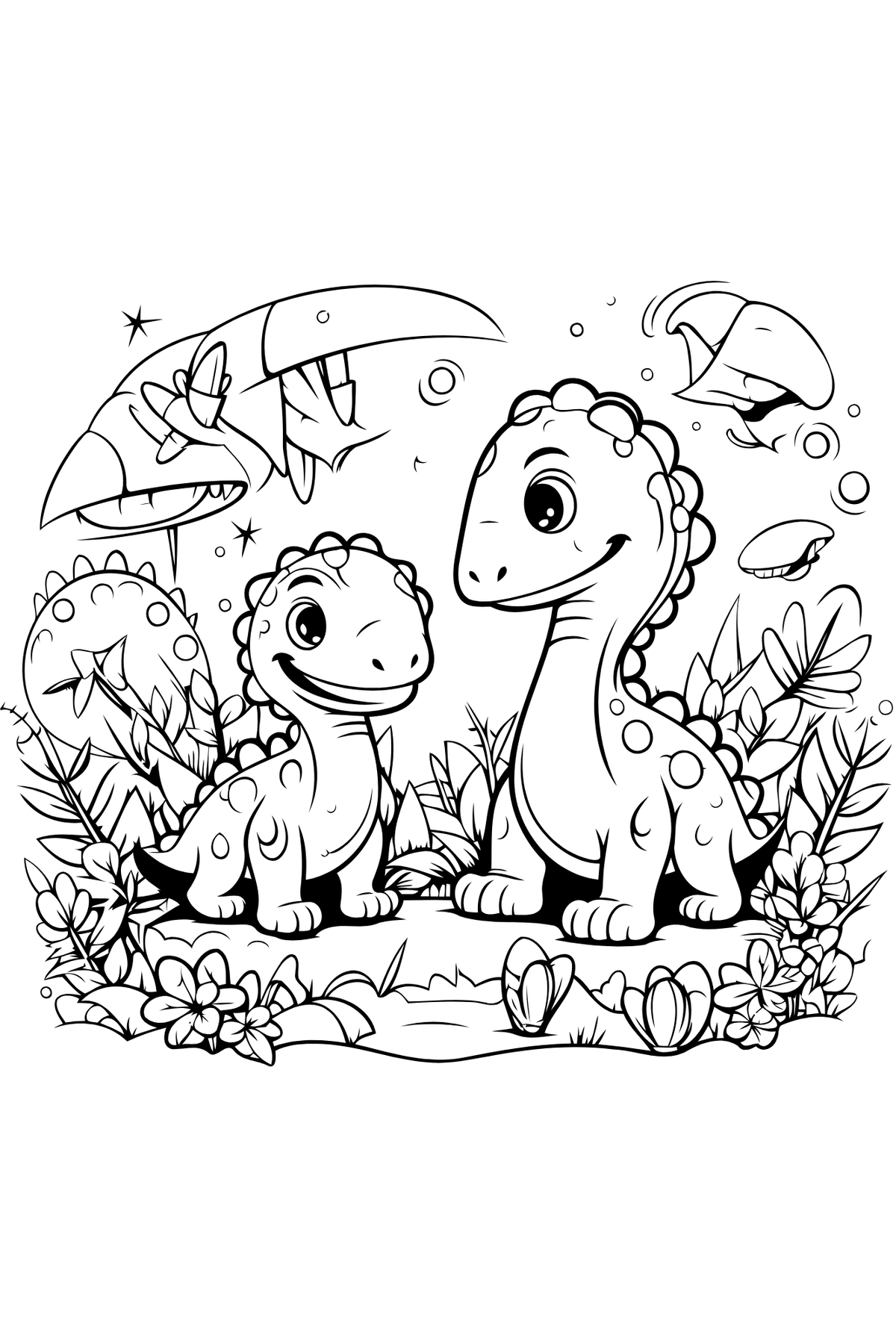 My First Coloring Book: Dinos