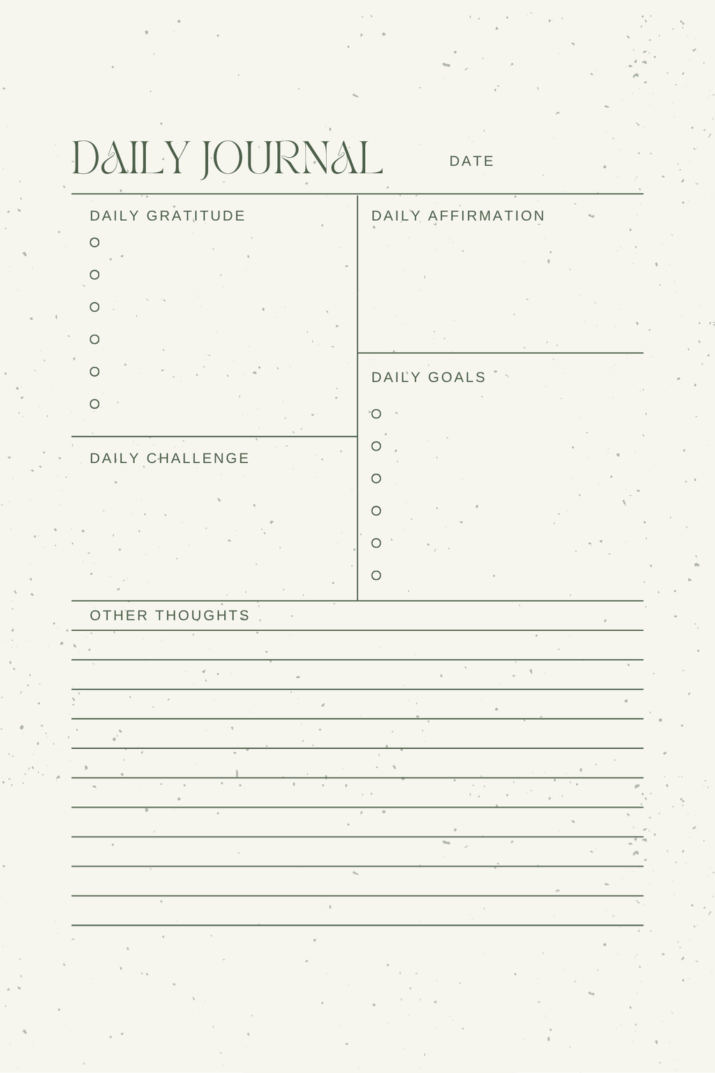 Structured Daily Journal