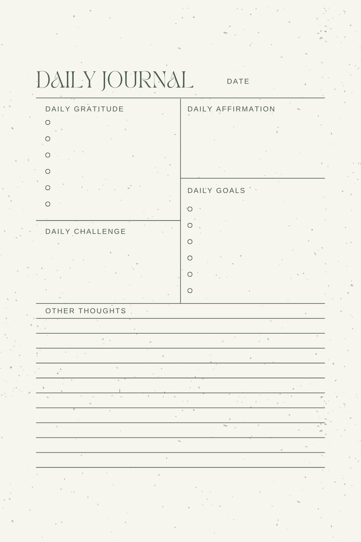 Structured Daily Journal