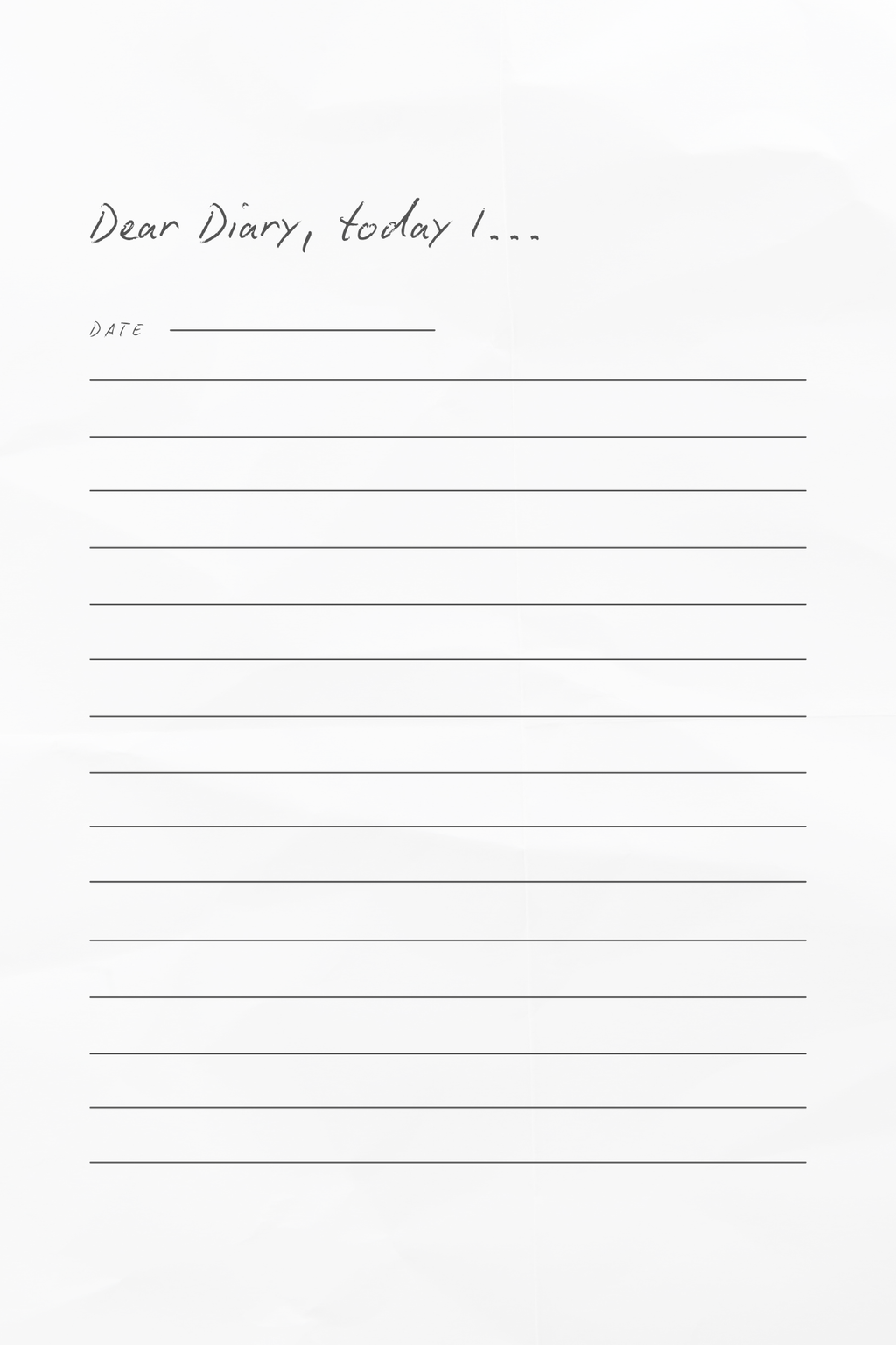 "Dear Diary" Journal