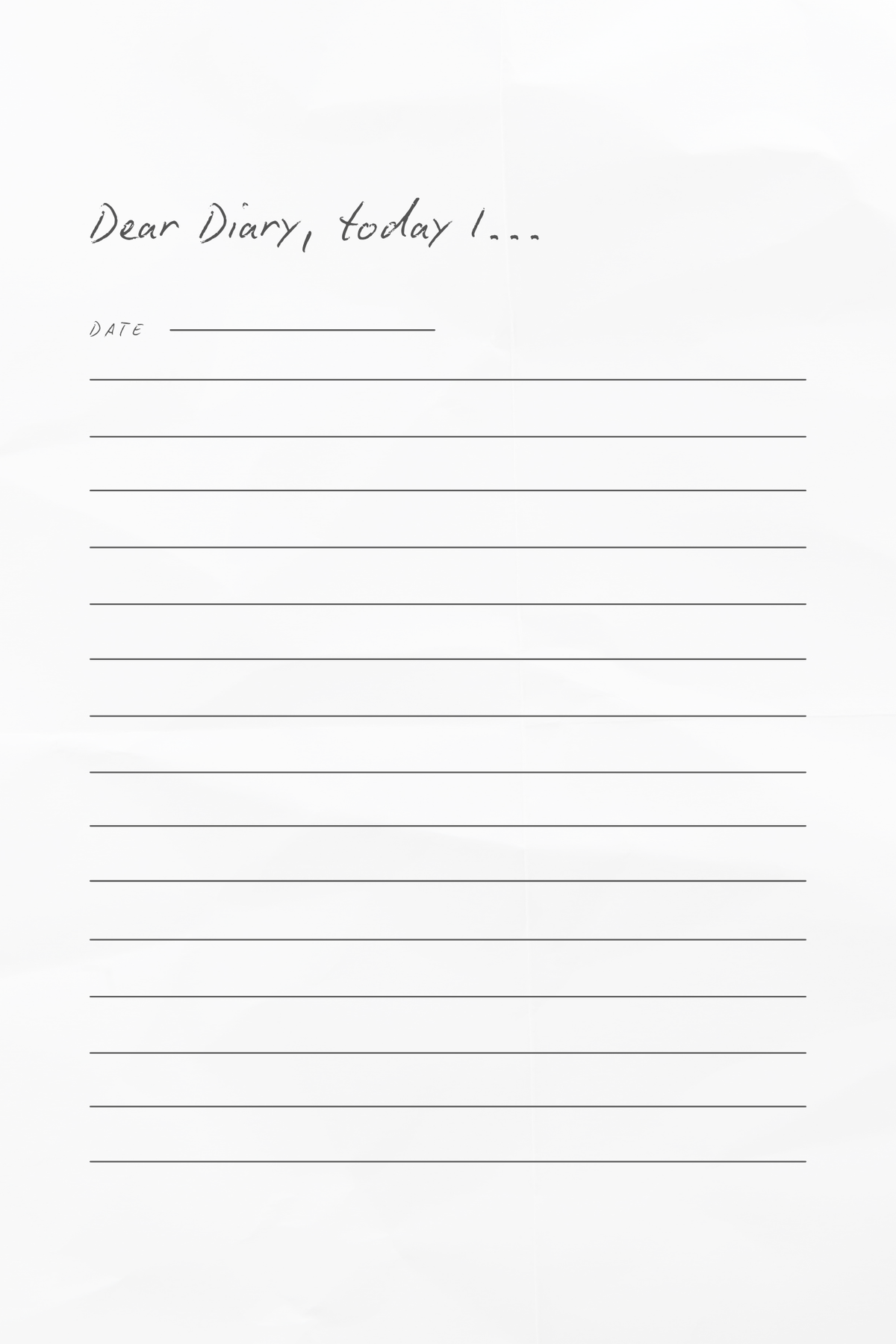 "Dear Diary" Journal